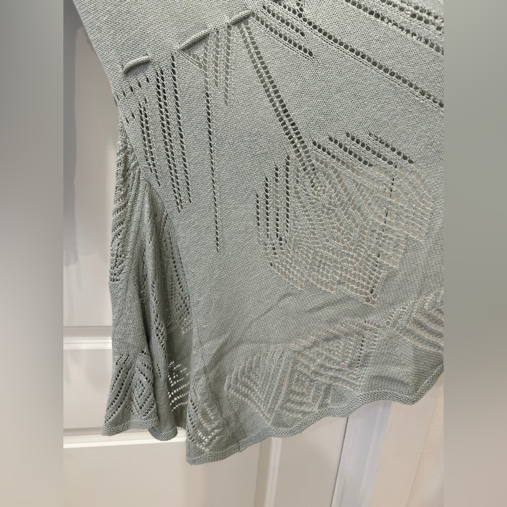 Anthropologie Sparrow Light Lambswool and Cotton Open-Front Knitted Sweater - Picture 6 of 7